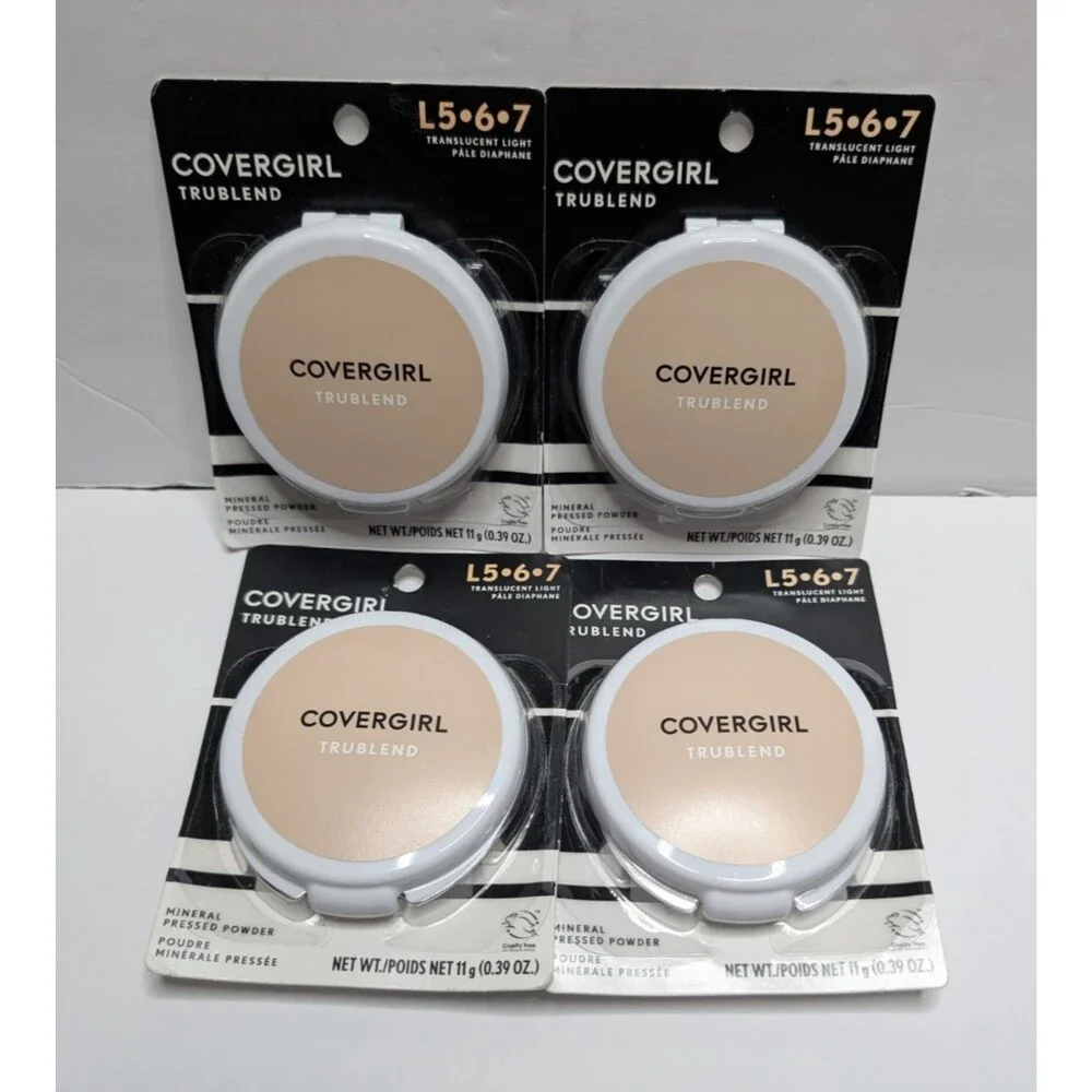 4 x Covergirl TruBlend Mineral Pressed Powder Translucent Light L 5•6•7
